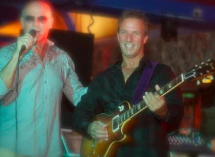 Her husband Barry and son Lee during the performance